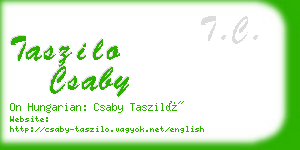 taszilo csaby business card